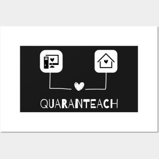 QuaranTeach Teacher Gift, Distance Learning Gift, Online Instructor Saying, Teacher Gift Design, School Quote Posters and Art